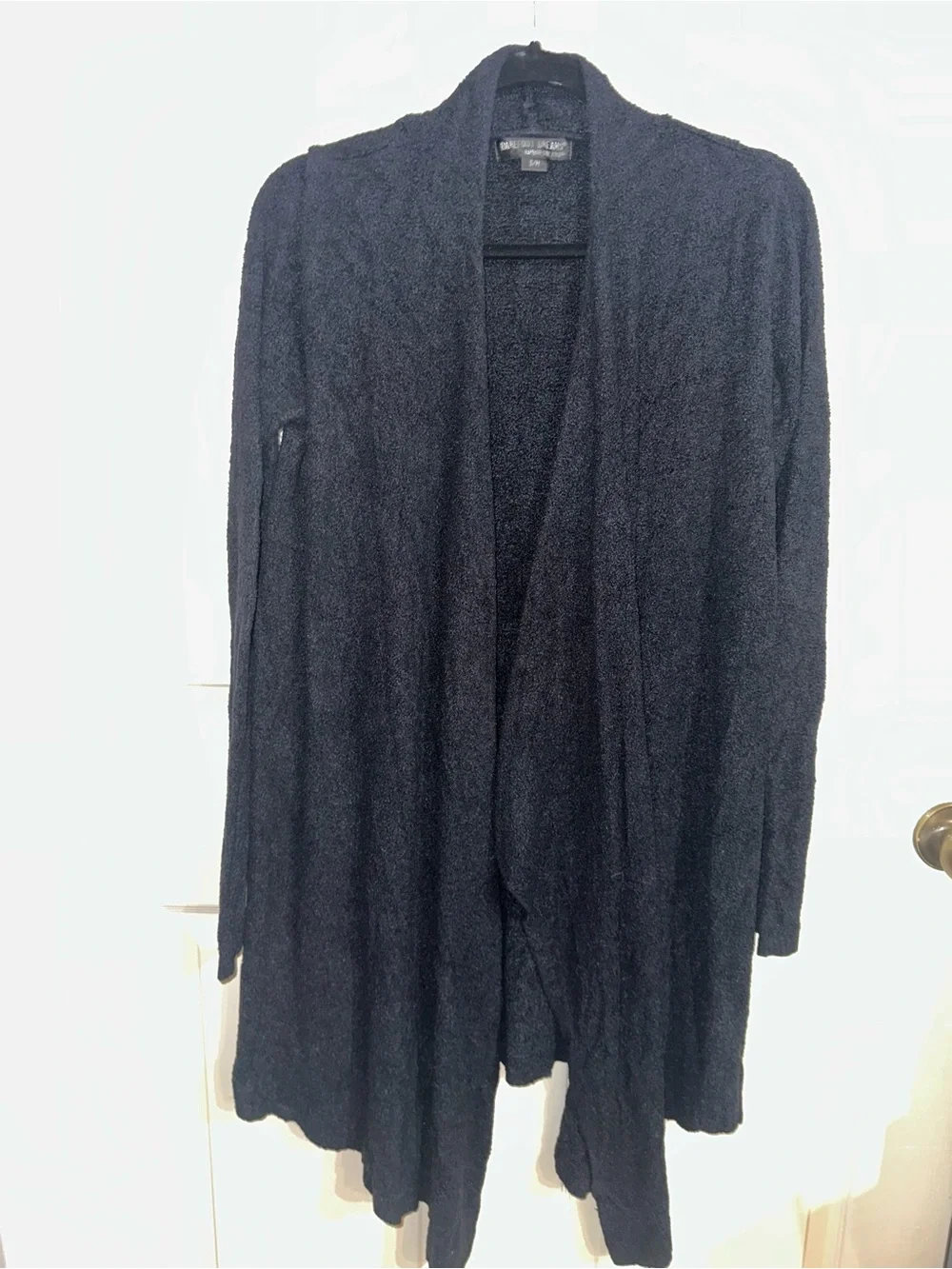 Barefoot Dreams bamboo chic lite Black Open-Front Draped Cardigan